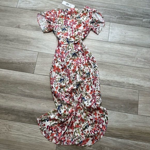 DEVLIN Hi Lo Floral Wrap Dress Size Xs - Picture 5 of 9